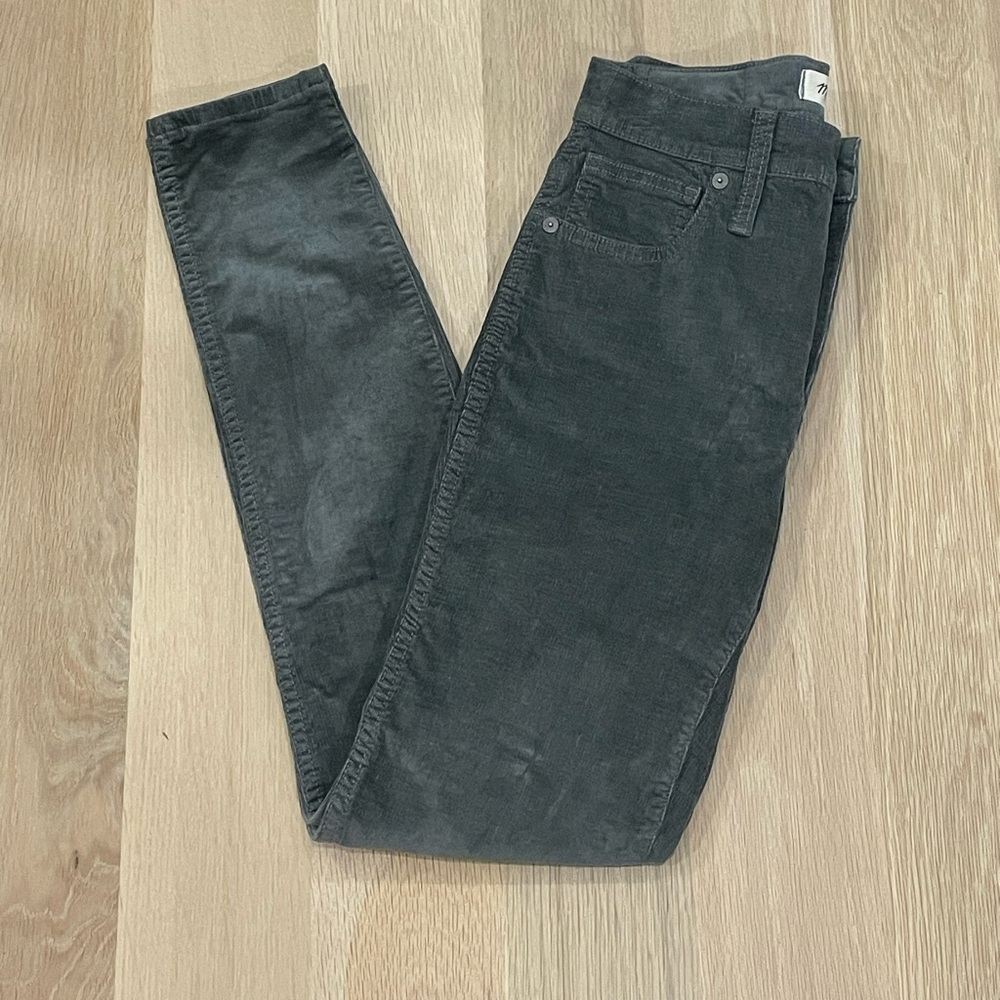 Madewell Charcoal Corduroy High Rise Pants